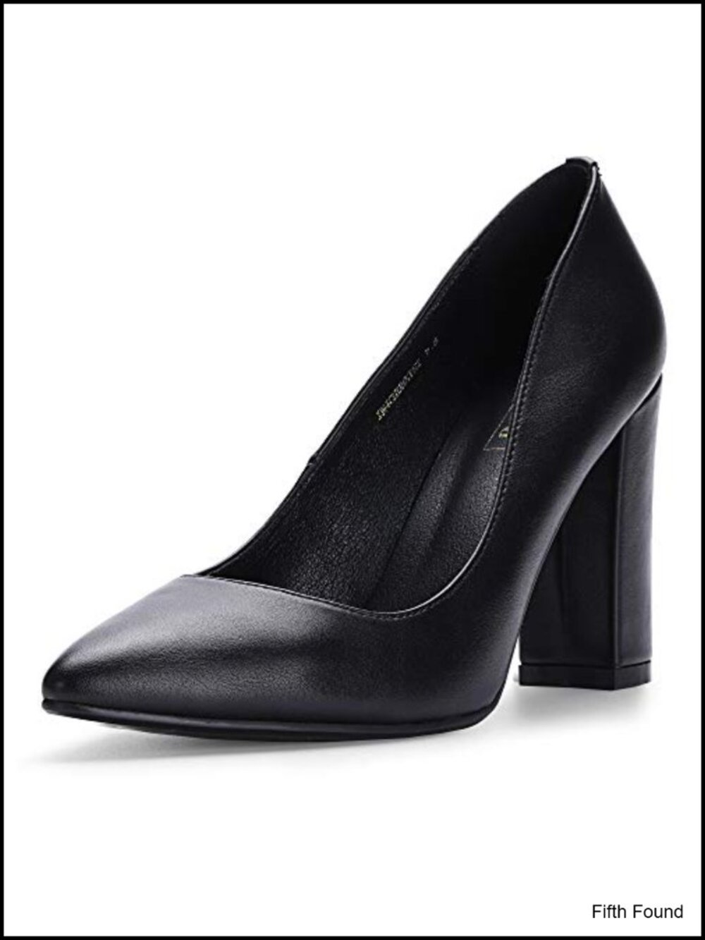 Women's Chunky Block High Heels Pointed Toe Pull-On Pumps 4 Inch